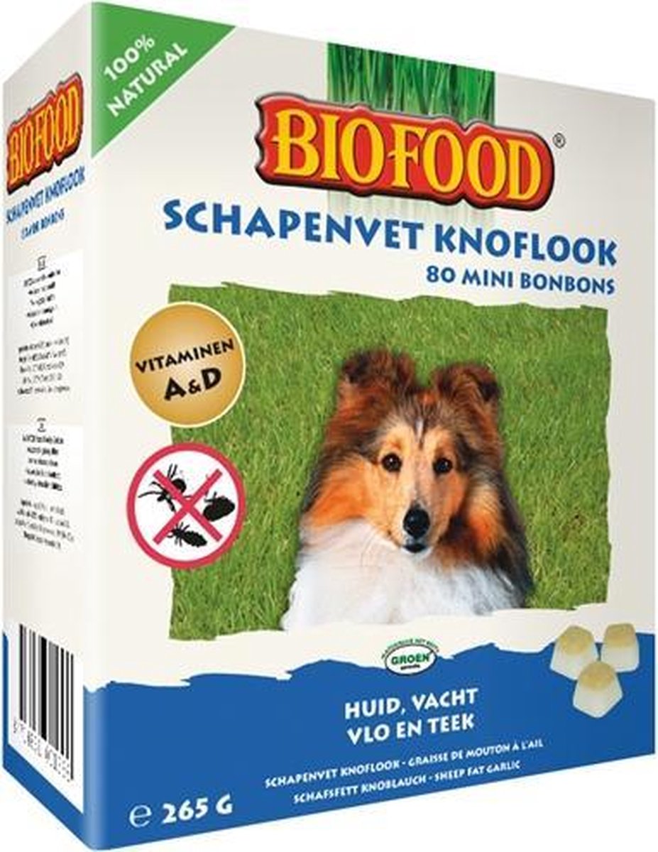 Biofood Schapenvet knoflook 80st