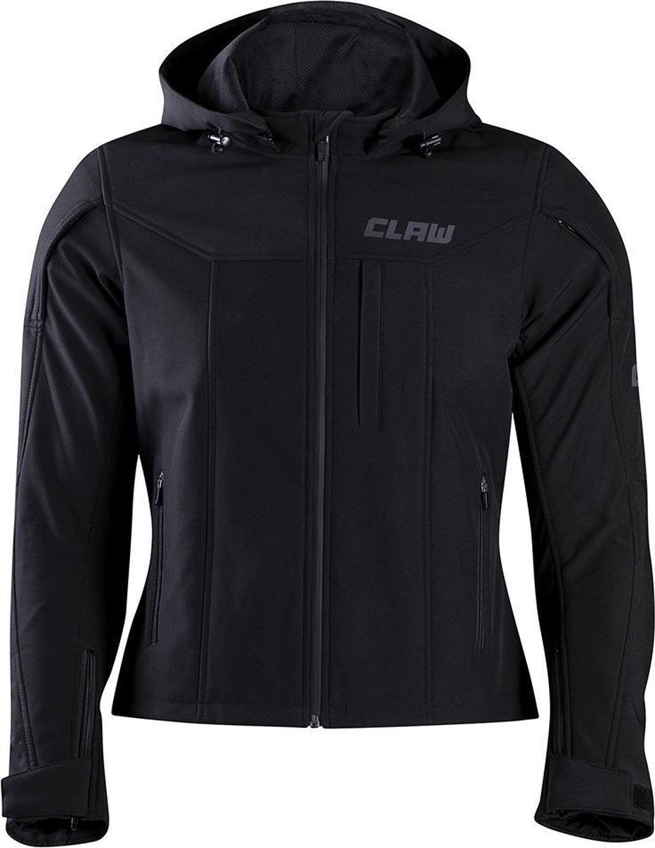 CLAW Timmy Softshell Jack - Urban Zomer Motorjas voor Mannen - zwart - Heren Maat XL
