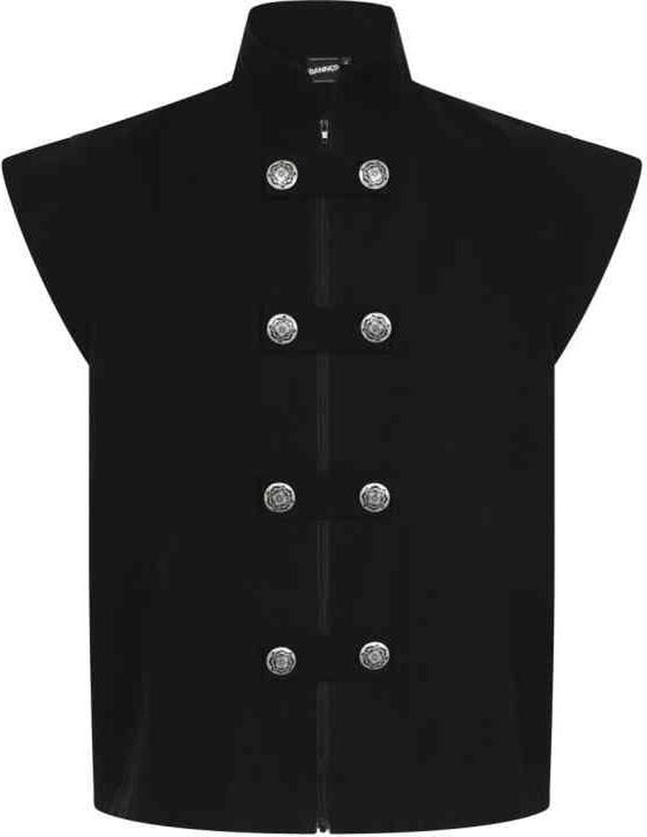 Banned Waistcoat -S- Heathcliff Zwart