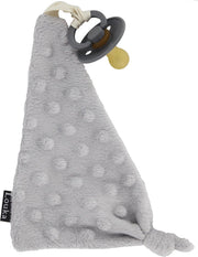 Louka speendoekje driehoek minky licht grijs - jongen - meisje - minky - speenknuffel - excl. Bibs speen