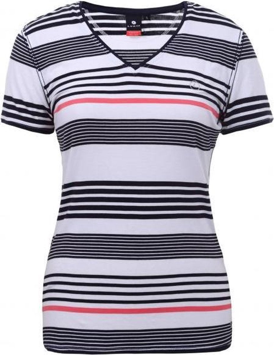 Luhta Armila dames shirt taupe dessin