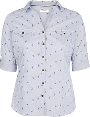 Blouse Romy met fijne streepjes Oeko-tex