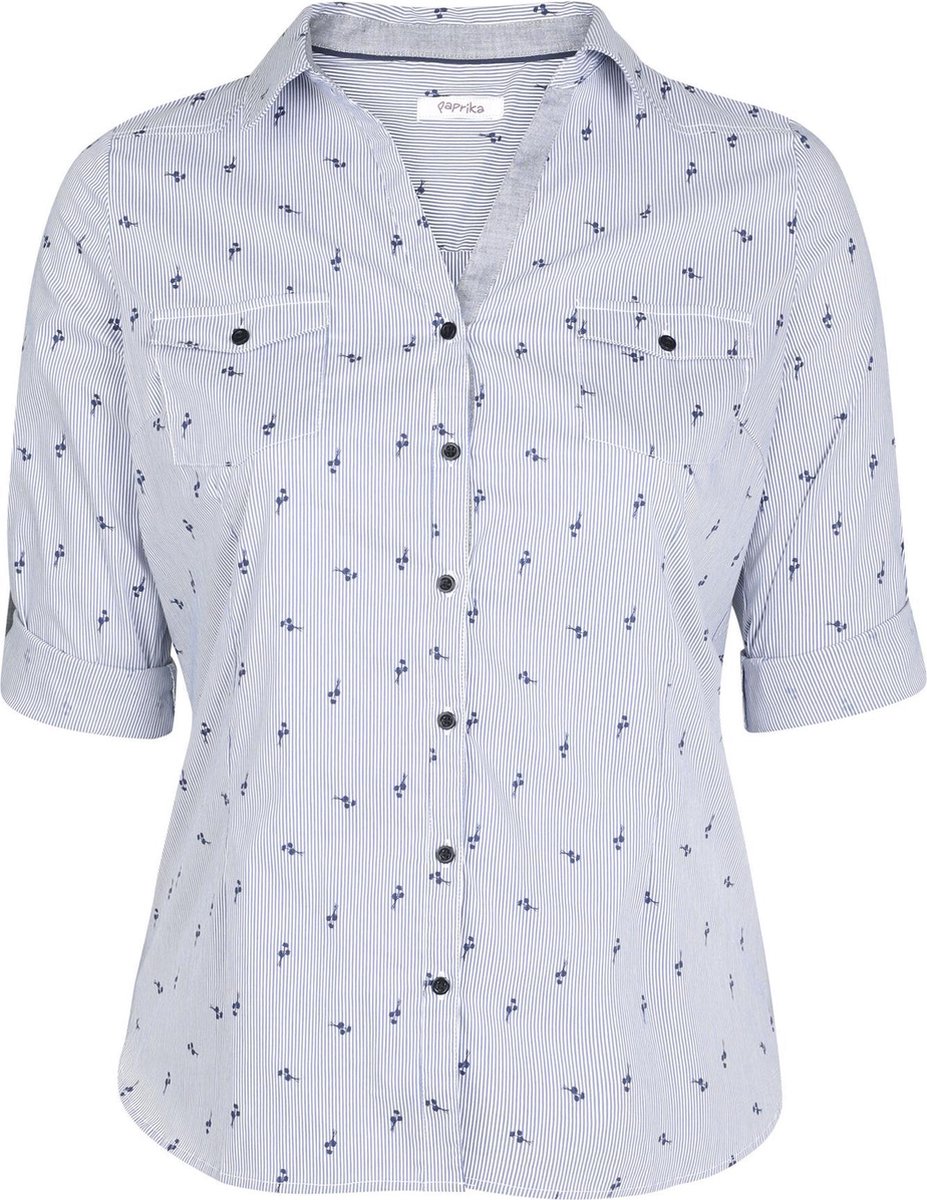 Blouse Romy met fijne streepjes Oeko-tex