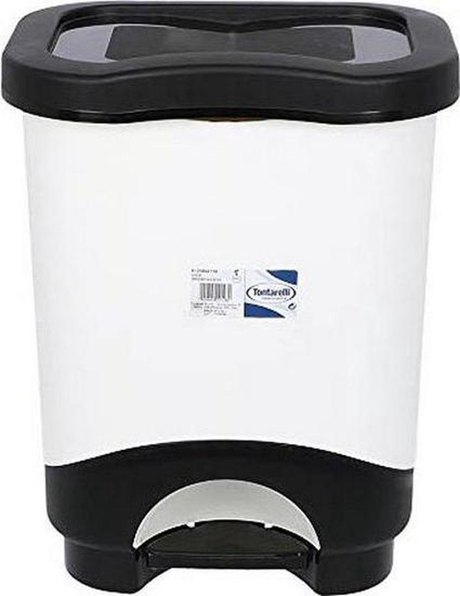 Een pedaal huisvuilemmer 18L IDEA BLACK / CREAM