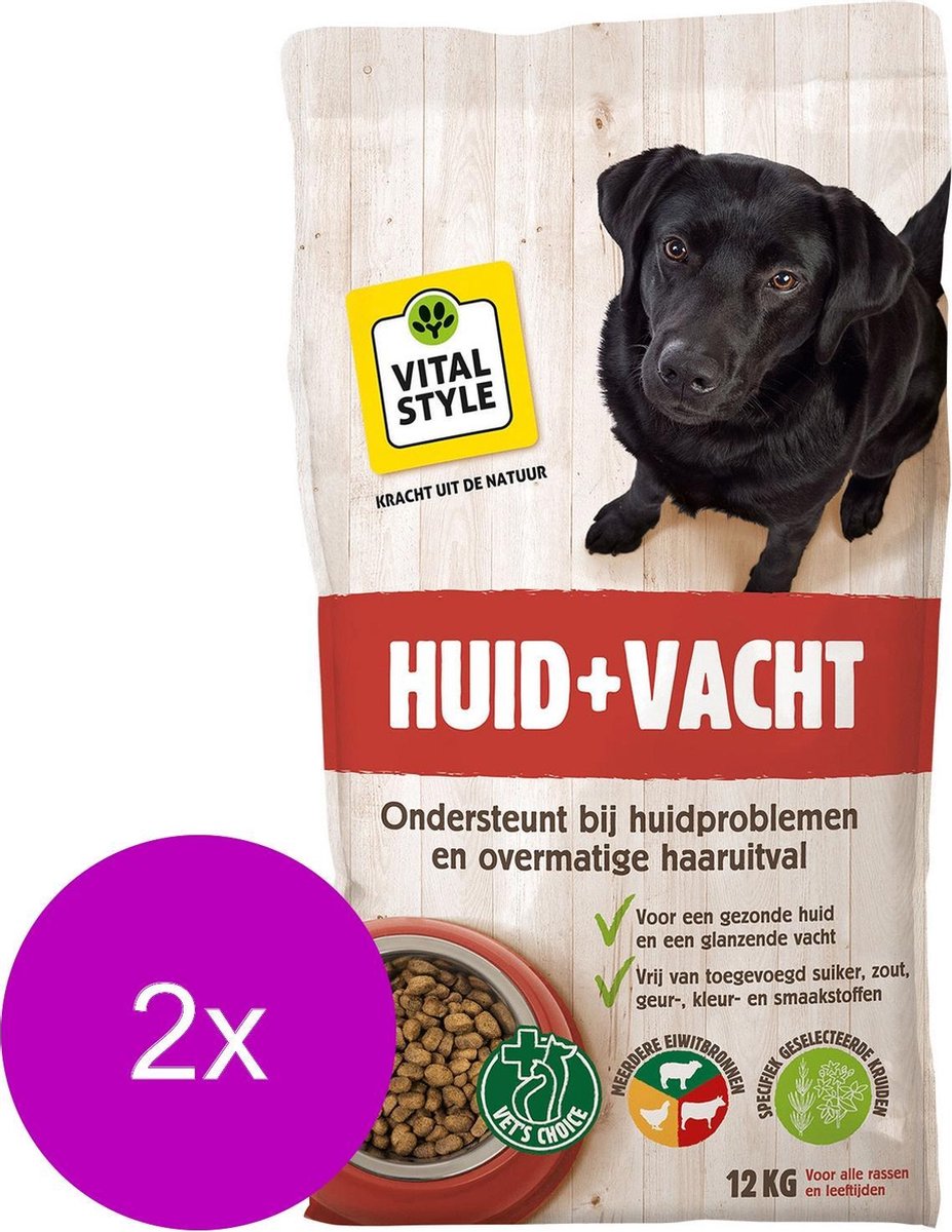 Ecostyle Huid + Vacht - Hondenvoer - 2 x 12 kg