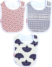 KliederZ hippe baby slabbetjes meisjes | 3 eet slabbers | slabben t/m 3 jr FB01b