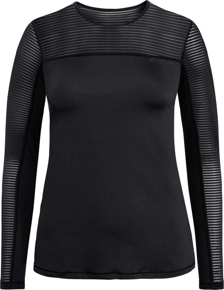 Rohnisch Miko Long Sleeve Dames Sportshirt - Black - Maat XS