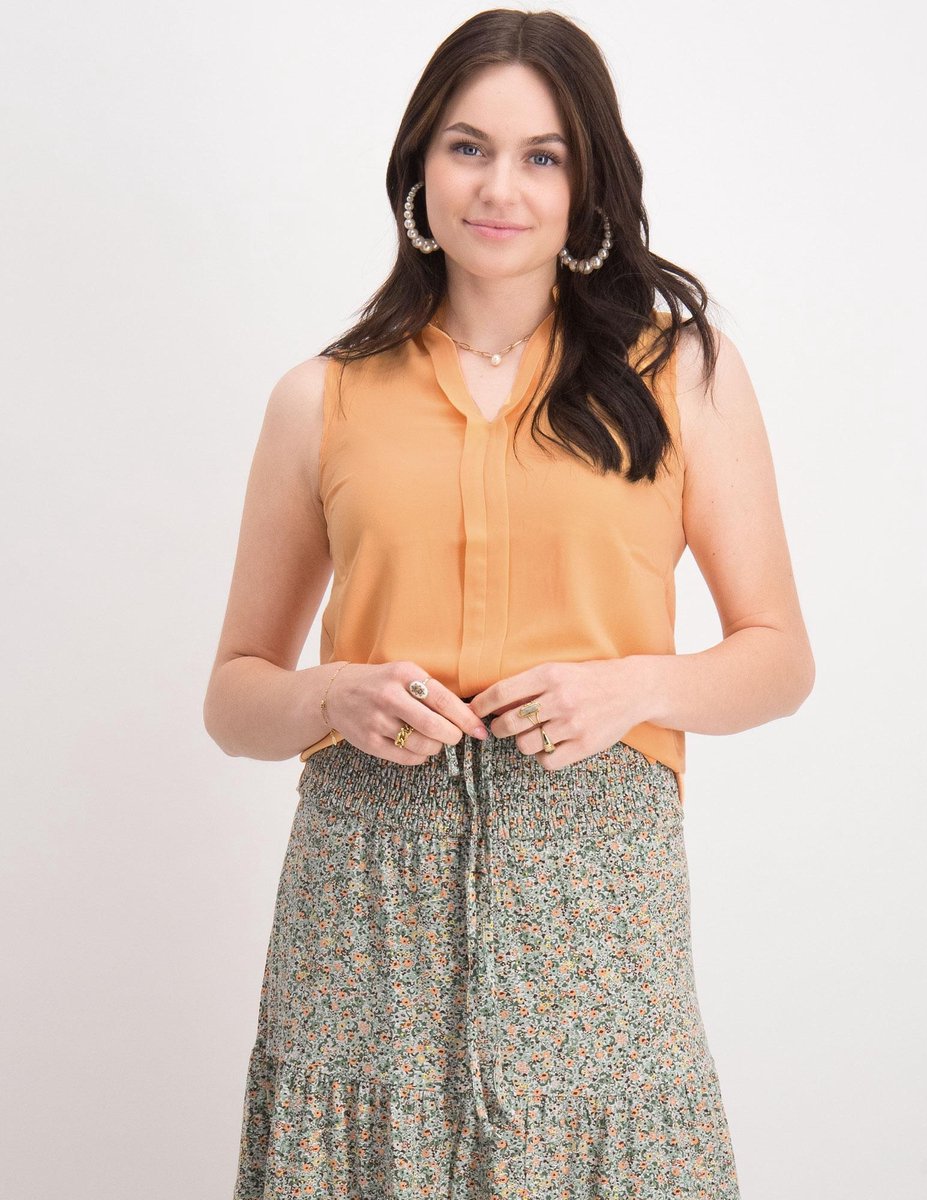 Tramontana | Chiffon Jersey Top | Apricot | Maat XL