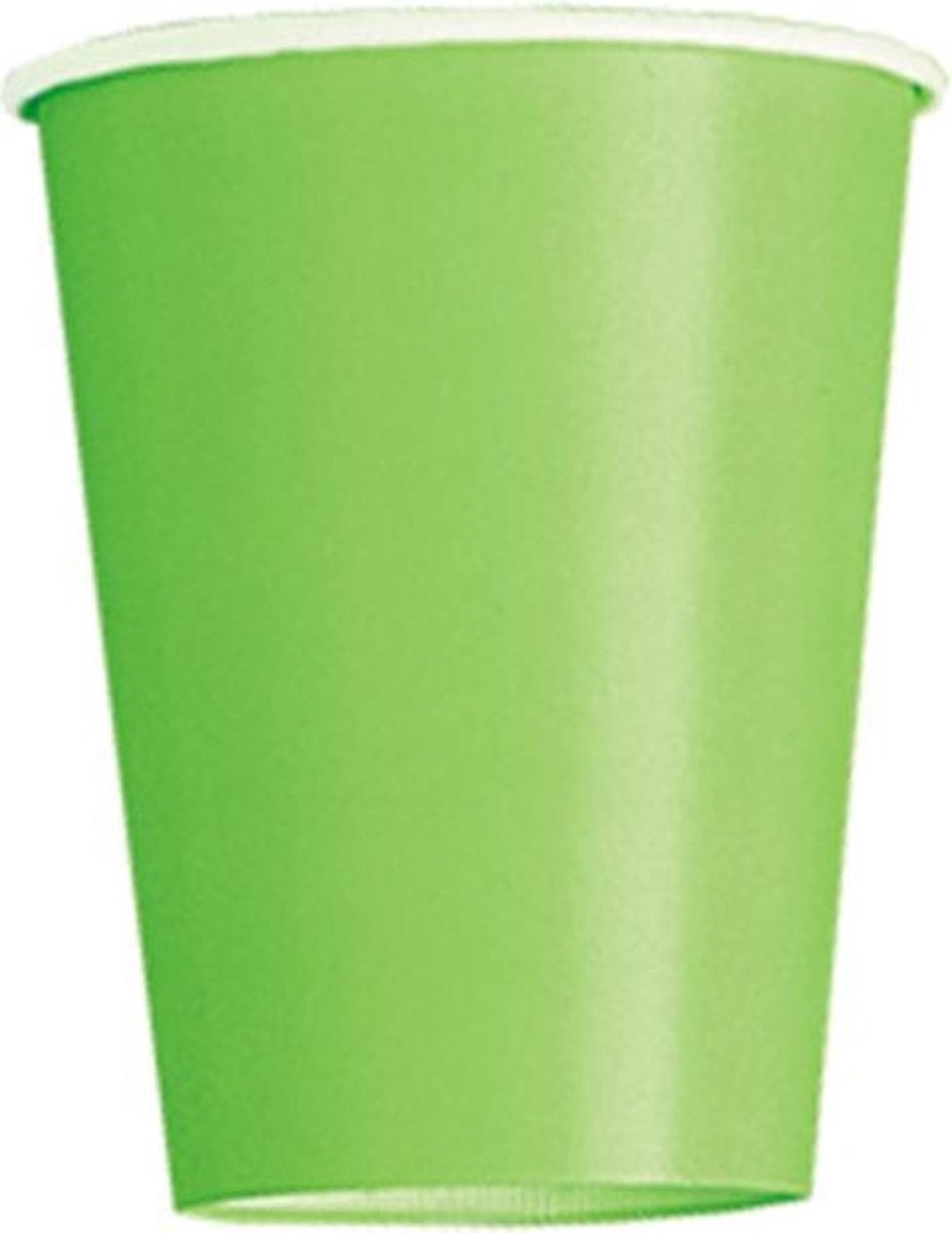 Unique Feestbekers Lime 266 Ml 14 Stuks