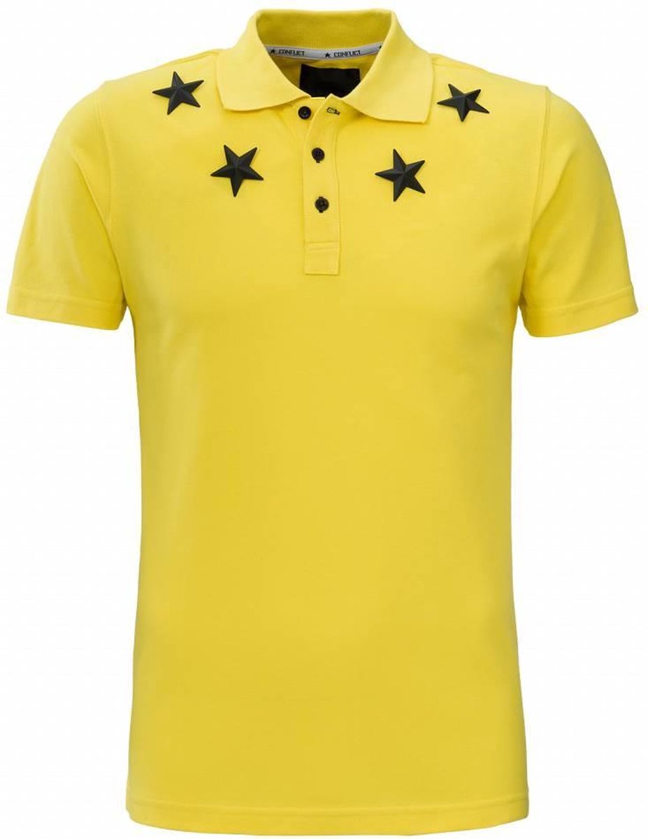 Conflict Polo Metal Stars Yellow