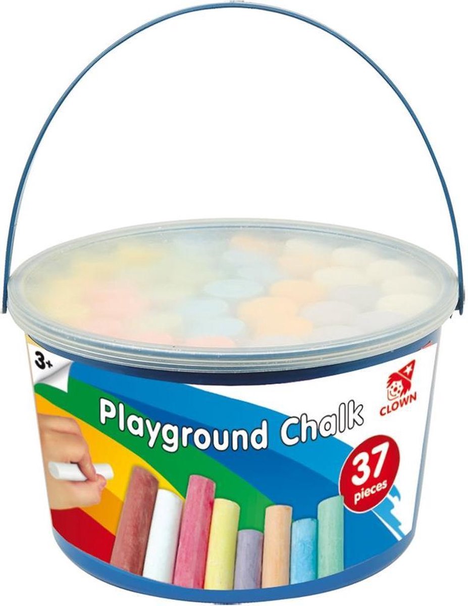 Clown - Stoepkrijt Emmer - 37 Stuks
