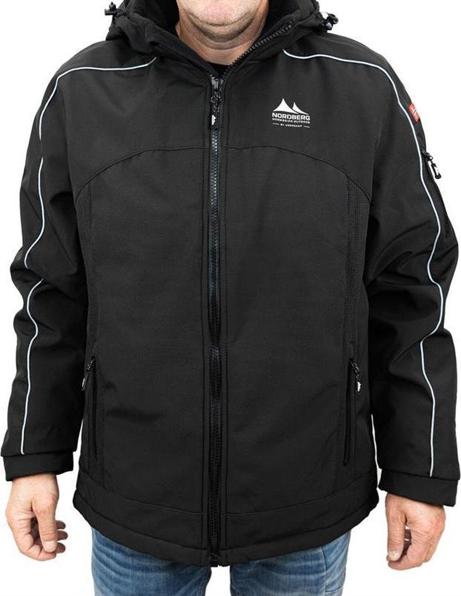 Nordberg outdoor winterjas softshell zwart maat XXL