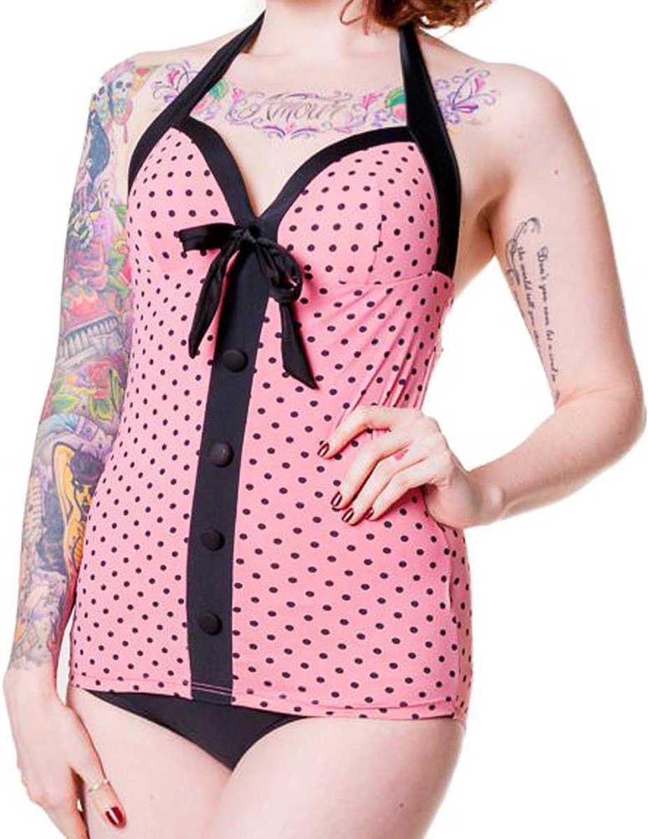 Banned Badpak -XS- Polka Stippen Roze
