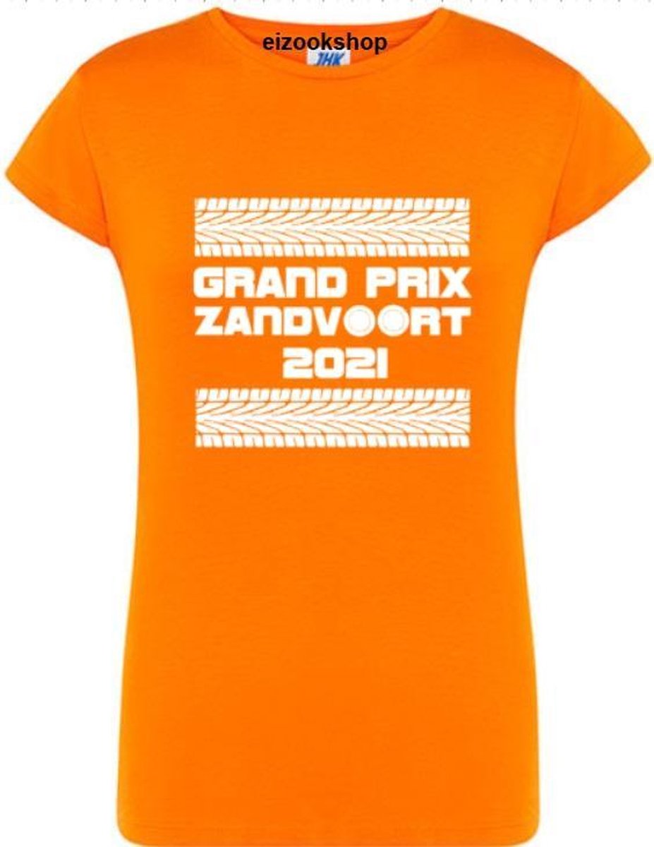 Dames T-shirt Grand Prix Zandvoort - 2021 - large - Getailleerd - oranje - EIZOOKSHOP SPECIALITIES