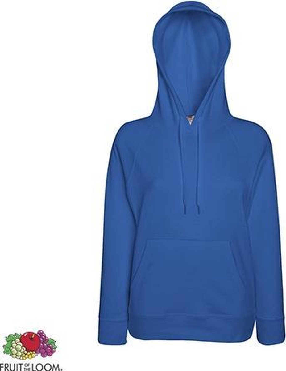 Fruit of the Loom Lady-Fit hoodie - Lightweight - Maat XL - Kleur Royal