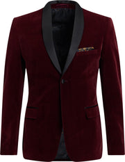 WE Fashion Heren slim fit blazer van velvet