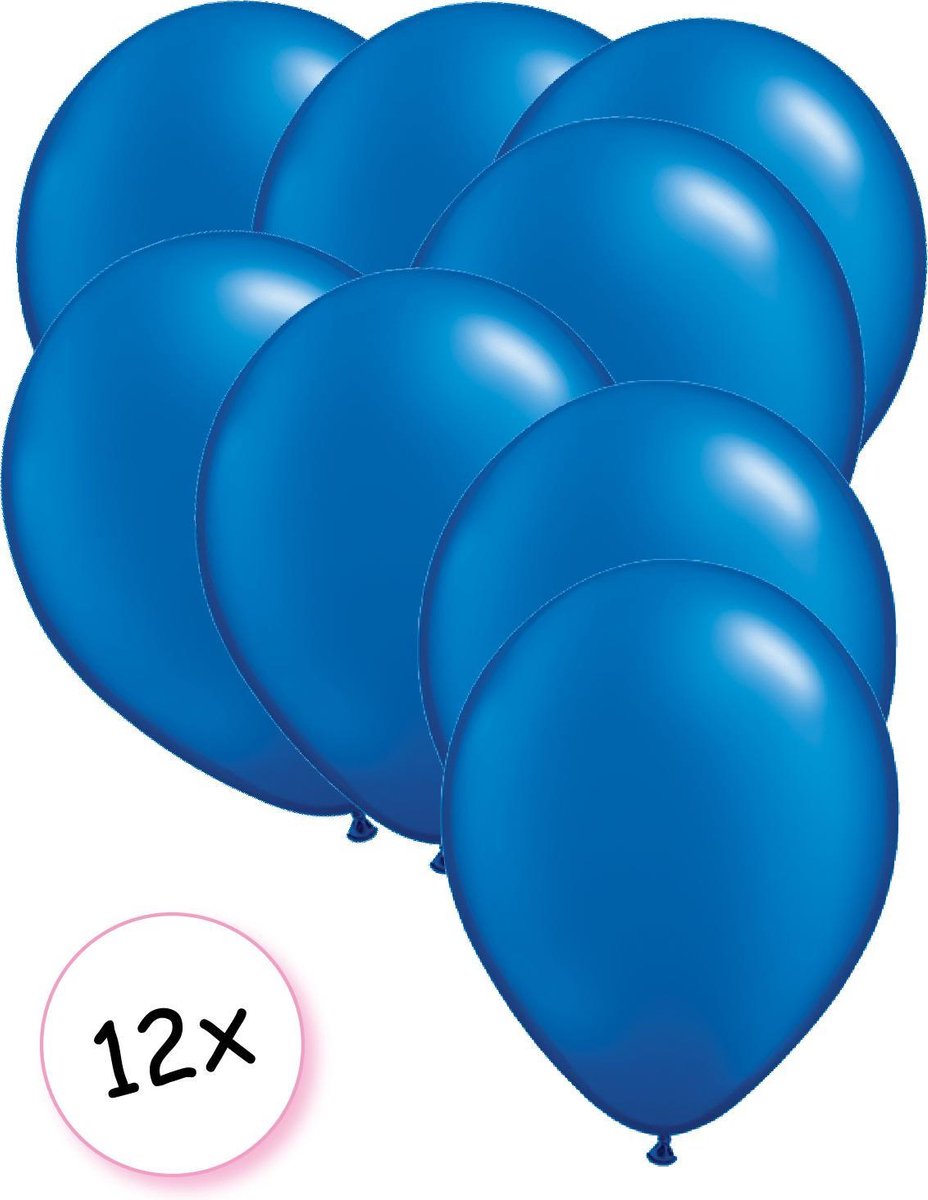 Ballonnen Blauw 12 stuks 27 cm
