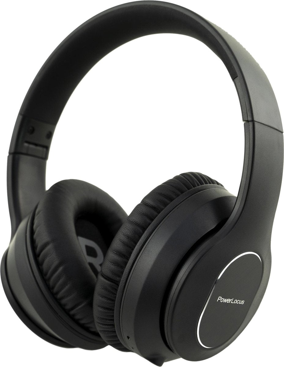 PowerLocus Draadloze Active Noise Cancelling Over-Ear Koptelefoon - Bluetooth Hoofdtelefoon - Met microfoon - Zwart
