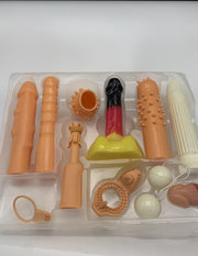Hydas - Mega 11 delige Erotische verwen Cadeauset - Koppel pleasure - Plezier voor 2 - Set met vibrators - Penis verlengers - Cockrings - Duoballetjes  