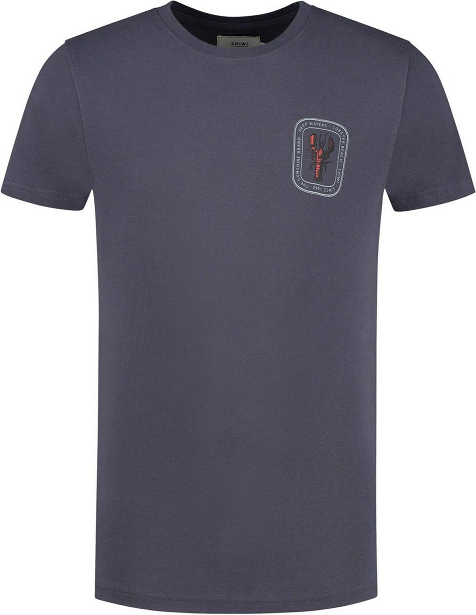 Shiwi Tee men lobster beach - dusty anthracite grey - S