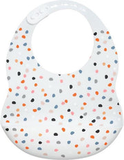 JillyBee - Siliconen Slabber - Siliconen - Slabber - Stipjes - Wit - Multicolor