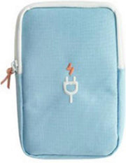 Kabel organiser tas - opbergtas - tas voor kabels - powerbank case - snoeren wegwerken - waterafstotend - Lichtblauw