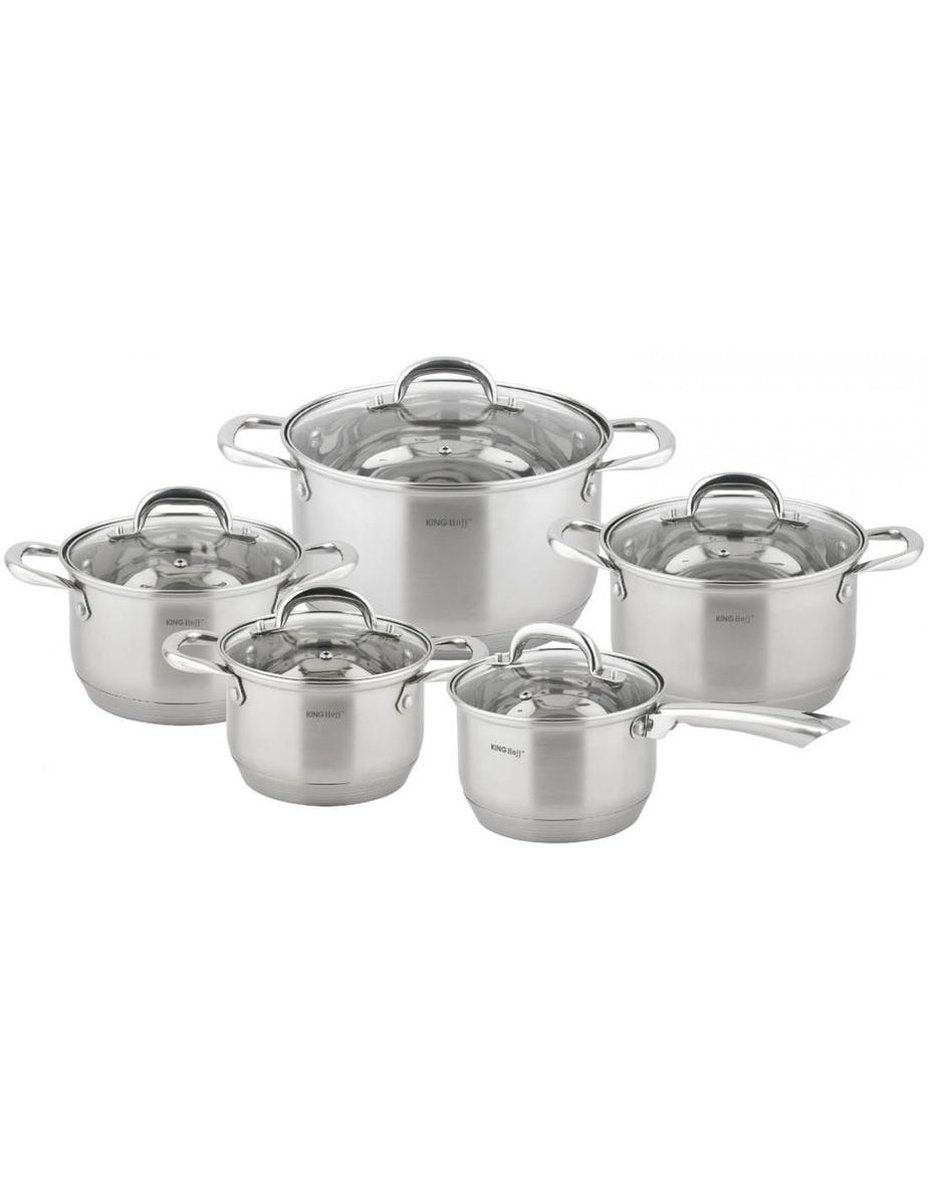 Kinghoff 4466 - pannenset - 10 delig - RVS - Alle warmtebronnen