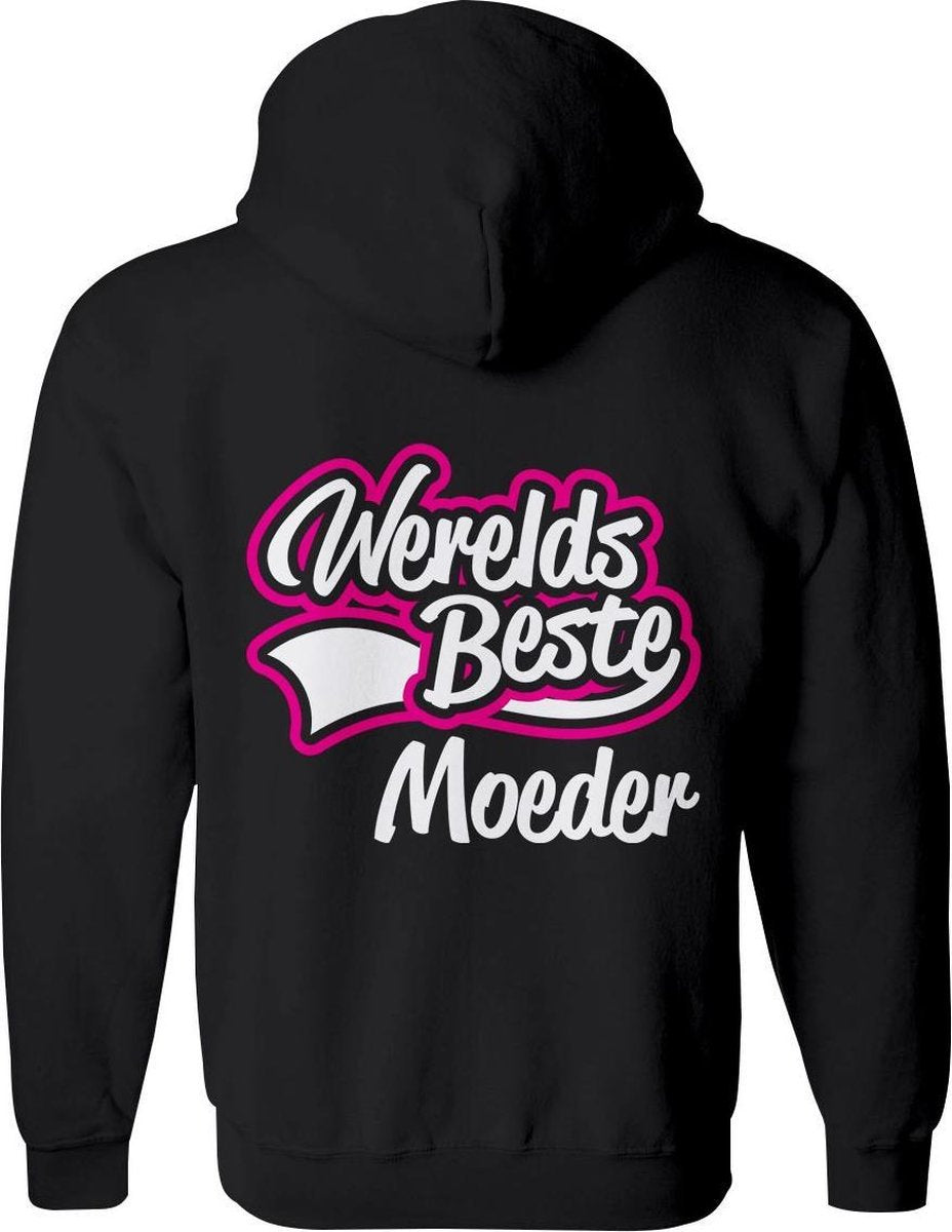 Moeder vest  – Mama vest met capuchon Dames – Perfect Moederdag Sweatvest  - Geschenk vest Cadeau – Hoodie met rits - Maat S