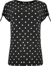 Yoek T-shirt met stippenprint