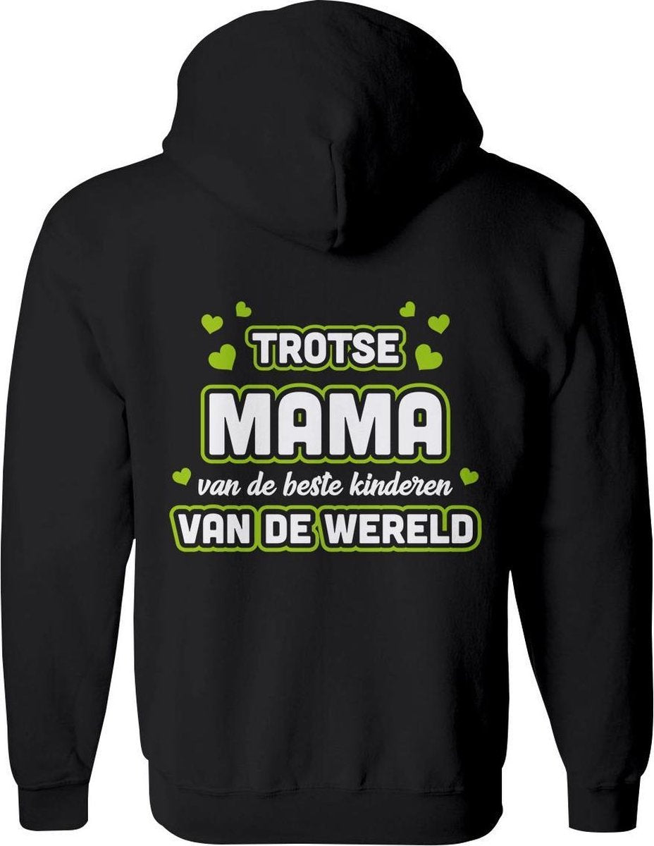 Moeder vest  – Mama vest met capuchon Dames – Perfect Moederdag Sweatvest  - Geschenk vest Cadeau – Hoodie met rits - Maat S