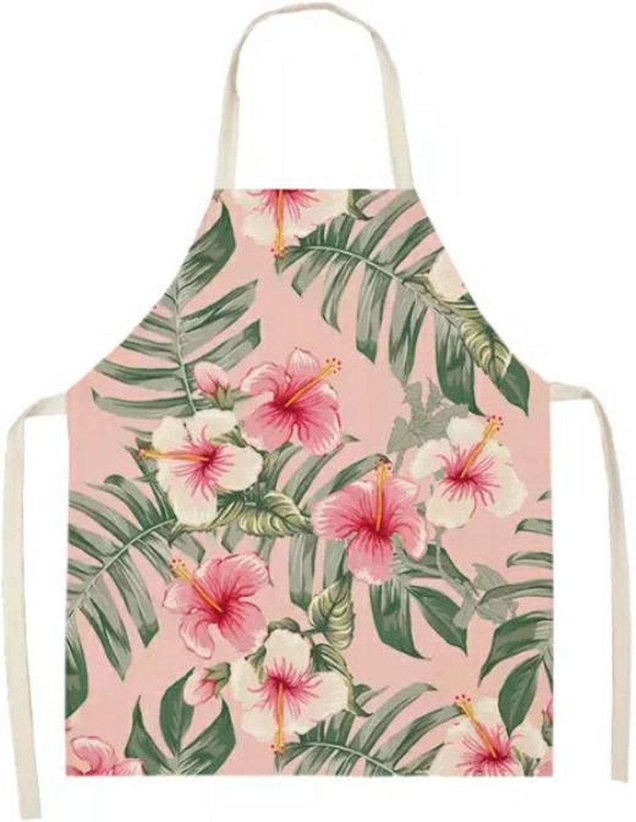 Keukenschort - Ook leuk als cadeau - Kookschort met bloemen - Vandaag besteld is binnen 2 werkdagen in huis