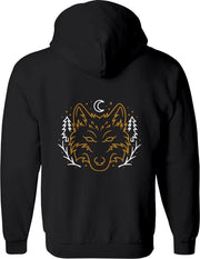 Wolf vest Heren – Wolven vest met capuchon Dames – Perfect  Wolfmerch Sweatvest - Wolvenkop vest Cadeau – Dieren Hoodie met rits - Maat 3XL