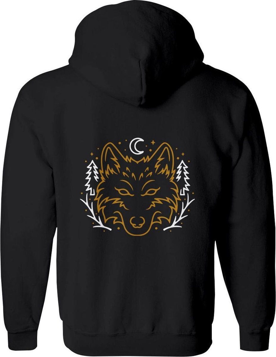 Wolf vest Heren – Wolven vest met capuchon Dames – Perfect  Wolfmerch Sweatvest - Wolvenkop vest Cadeau – Dieren Hoodie met rits - Maat 3XL