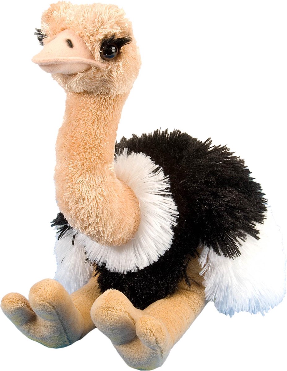 Wild Republic Knuffel Struisvogel 30 Cm Pluche Bruin/zwart