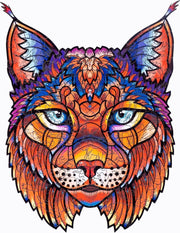 Houten jigsaw puzzel | Dierenfiguur puzzel | Houten dieren Puzzel | Educatieve puzzel | Decoratief | Houten Legpuzzel | Wooden Animal Jigsaw Puzzle | Breinbreker | A4 | Lynx
