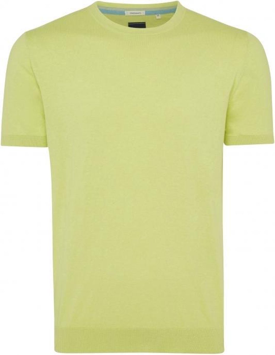 Tresanti Heren Pullover Korte Mouw Ronde Hals Geel Regular Fit - L