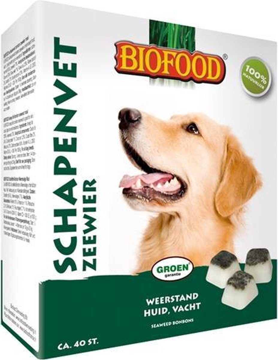 Biofood schapenvet maxi bonbons zeewier - 40 st - 1 stuks