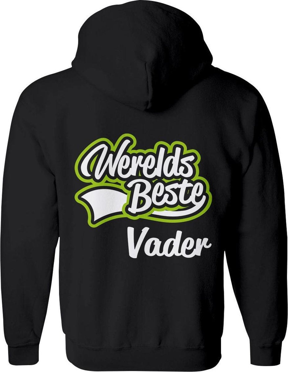 Vader vest  – Papa vest met capuchon Heren – Perfect Vaderdag Sweatvest  - Geschenk vest Cadeau – Hoodie met rits - Maat M
