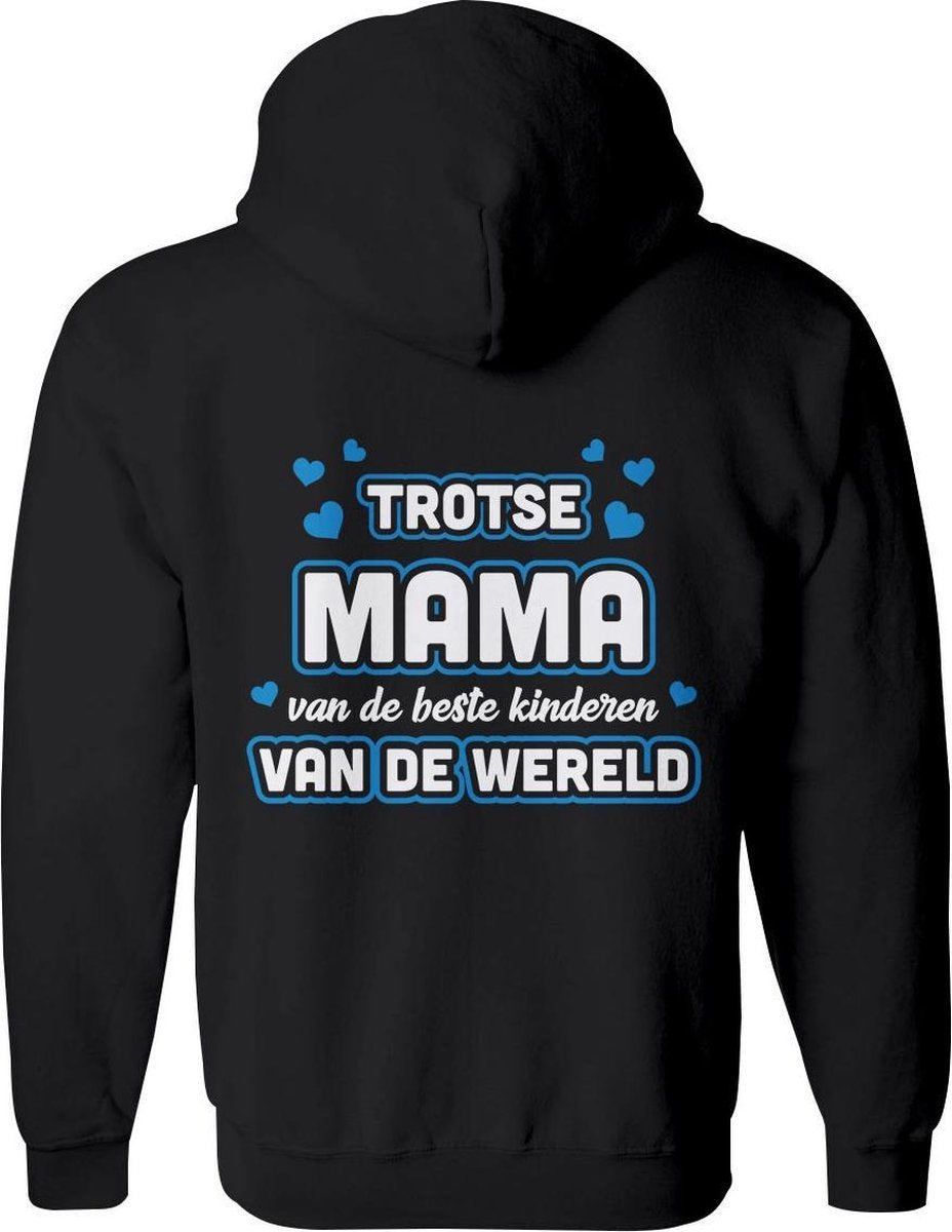 Moeder vest  – Mama vest met capuchon Dames – Perfect Moederdag Sweatvest  - Geschenk vest Cadeau – Hoodie met rits - Maat S