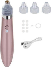 A&K Mee eters Verwijderaar - Blackhead Remover Vacuüm - Inclusief 4 Opzetstukken - Roze