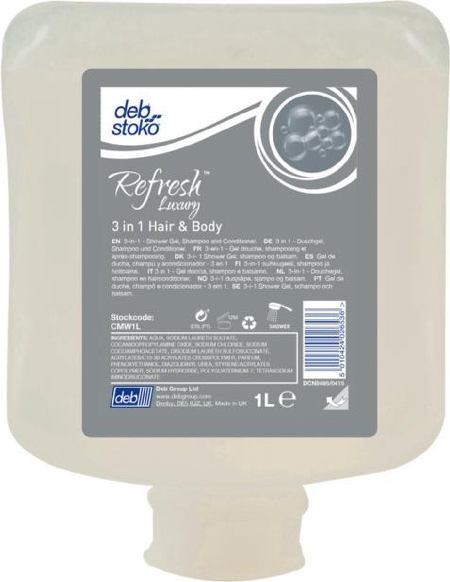 wurth CRÈME WASH 3 IN 1 HAIR & BODY - haar en lichaam shampoo douche gel - douchegel