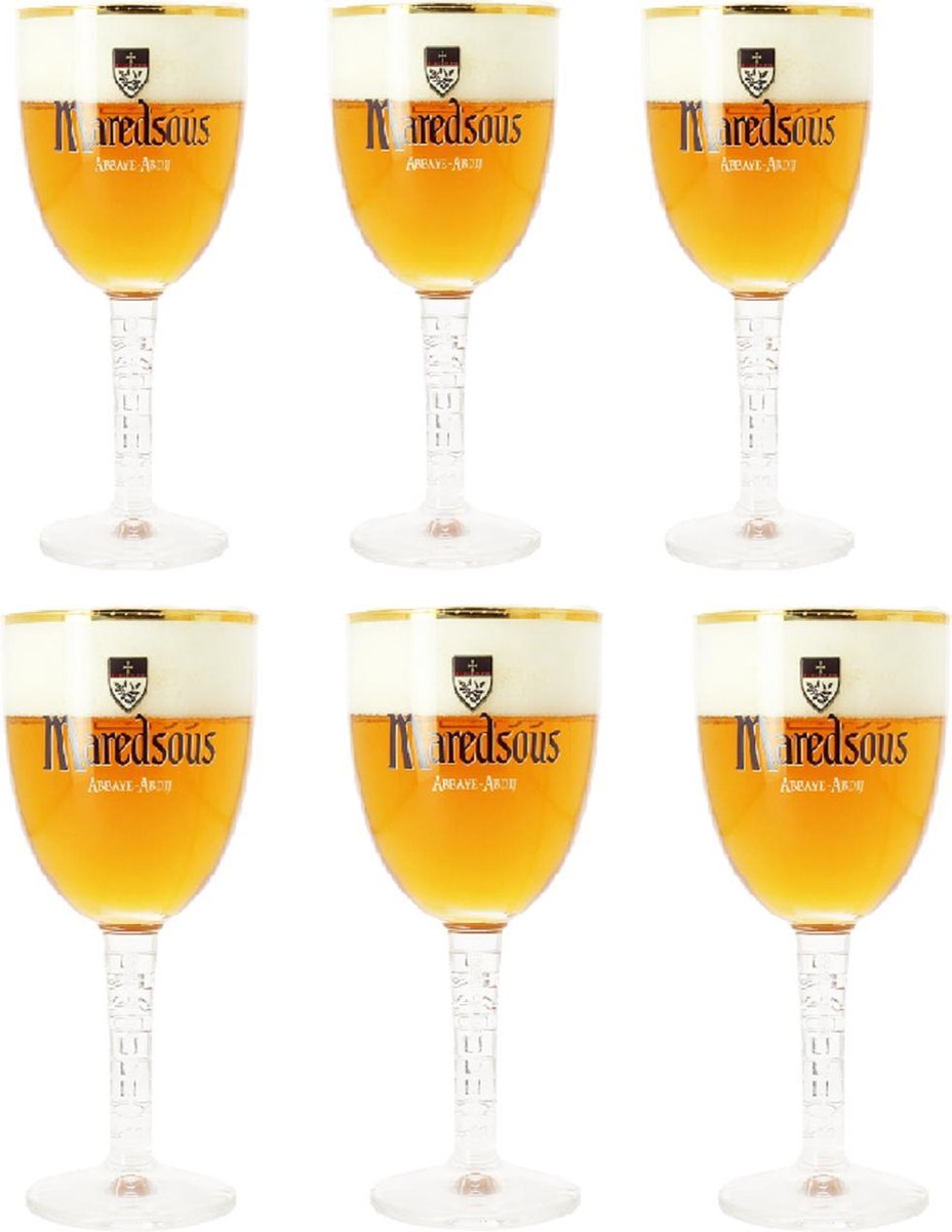 Maredsous Bierglas Bokaal 33 cl - 6  Stuks