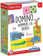 Clementoni Spelend Leren Domino Nummers en Dieren