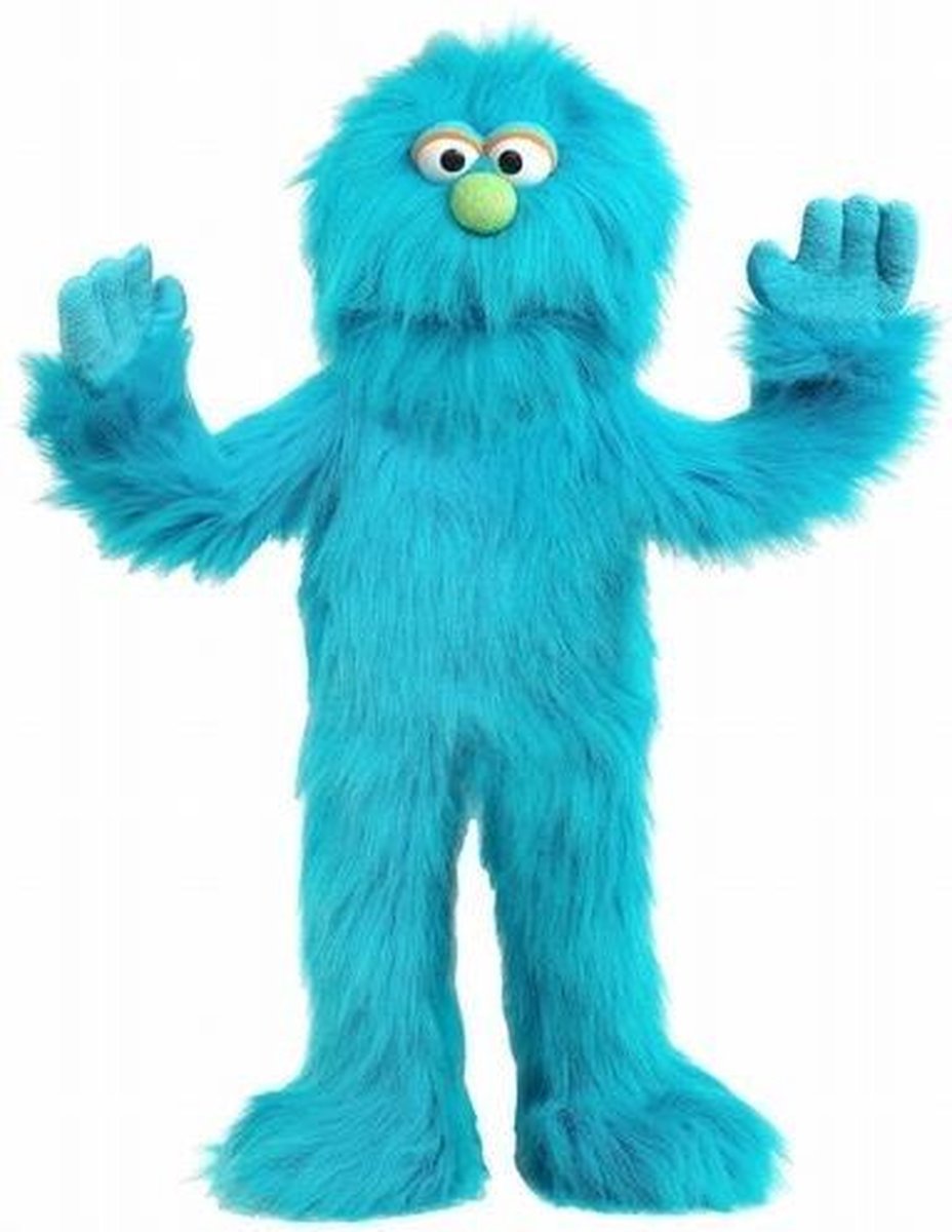 Handpop Blauw Monster Sillypuppets
