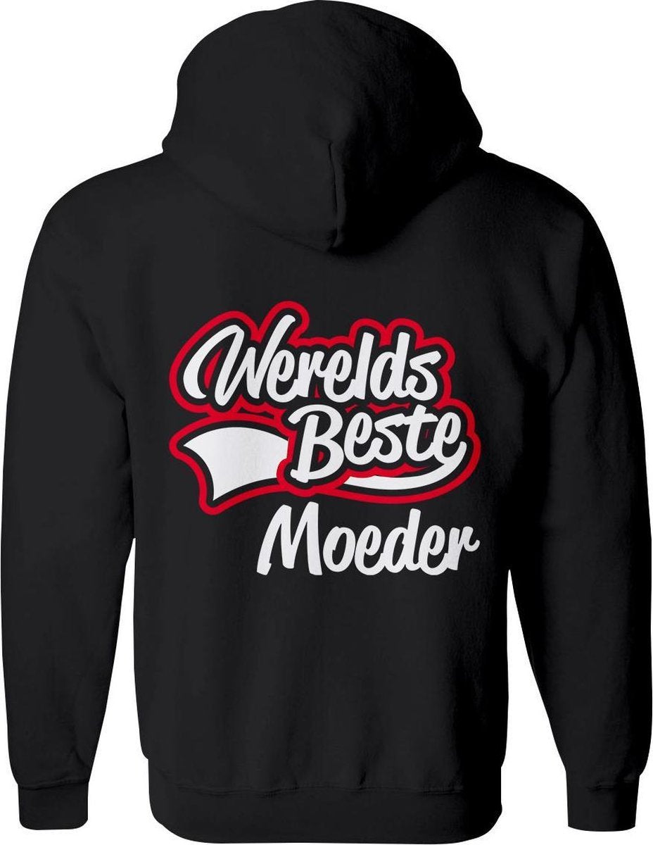 Moeder vest  – Mama vest met capuchon Dames – Perfect Moederdag Sweatvest  - Geschenk vest Cadeau – Hoodie met rits - Maat S