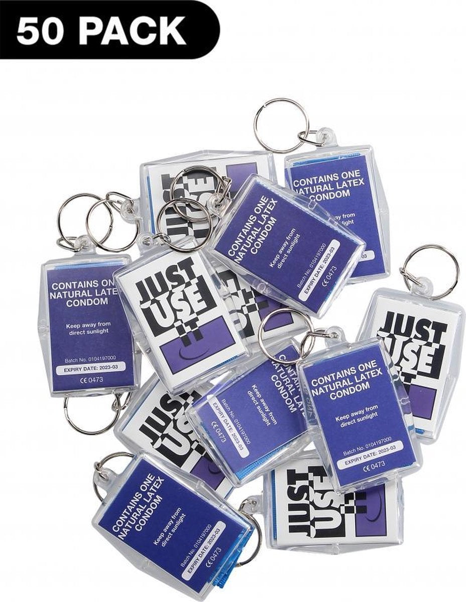 Key Rings- Just Use It - 50 pack - Condoms - Funny Gifts & Sexy Gadgets