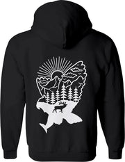 Vogel vest Heren – Simpel Adelaar vest met capuchon Dames – Perfect Sweatvest Vogels Wildlife - Dieren  vest Adelaars Cadeau – Dierenkop hoodie met rits - Maat M