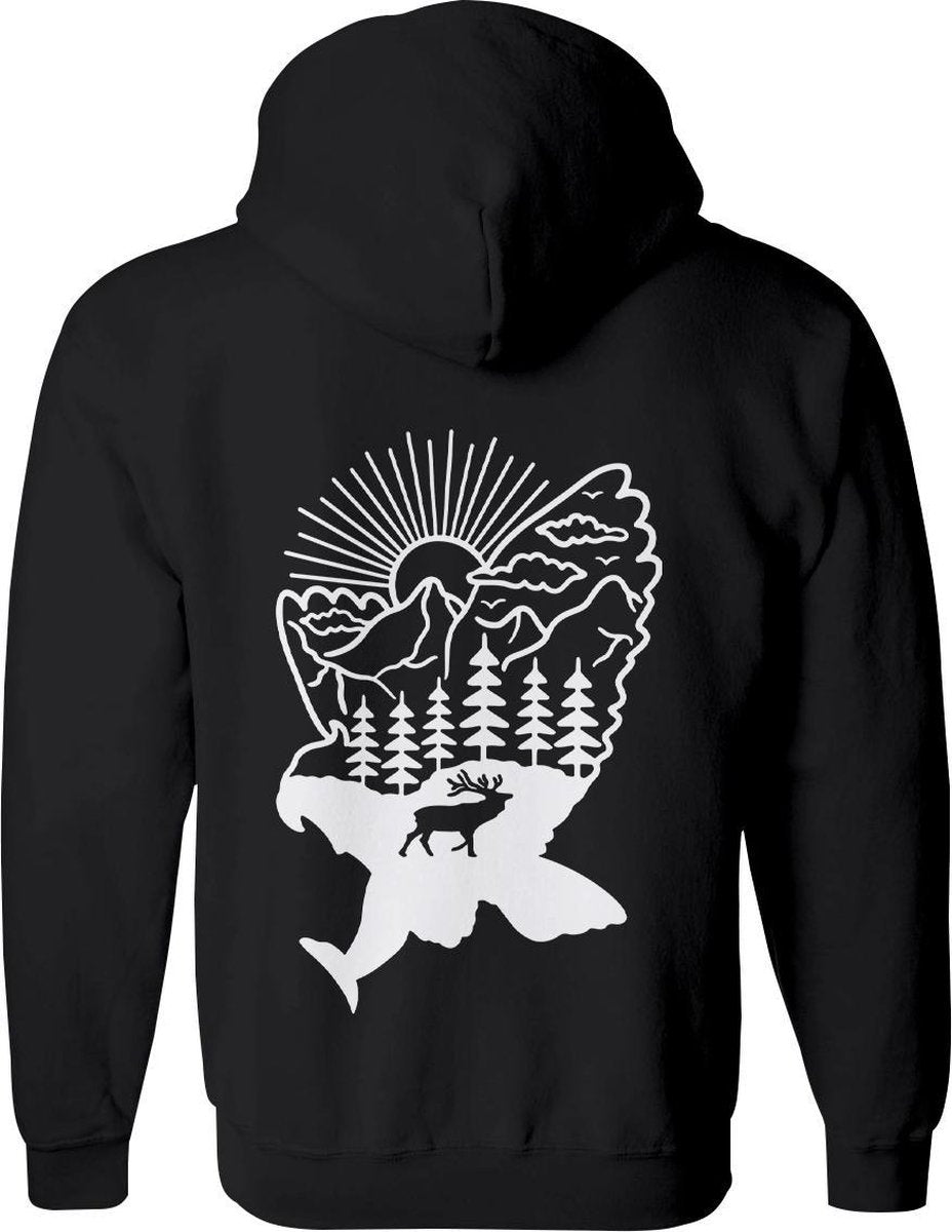 Vogel vest Heren – Simpel Adelaar vest met capuchon Dames – Perfect Sweatvest Vogels Wildlife - Dieren  vest Adelaars Cadeau – Dierenkop hoodie met rits - Maat M