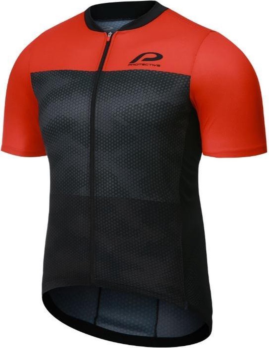 Protective Fietsshirt P-transform Heren Polyester Rood/zwart Mt L