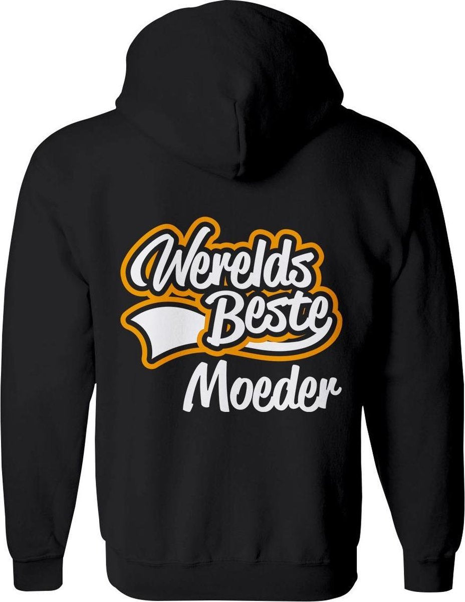 Moeder vest  – Mama vest met capuchon Dames – Perfect Moederdag Sweatvest  - Geschenk vest Cadeau – Hoodie met rits - Maat S